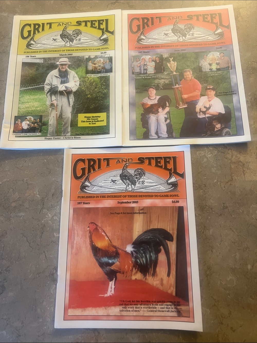 (3) Grit and Steel magazines 2005